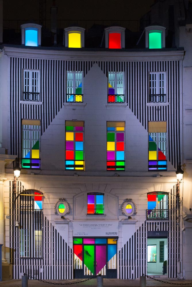 Daniel Buren - Le Grand Losange, travail in situ