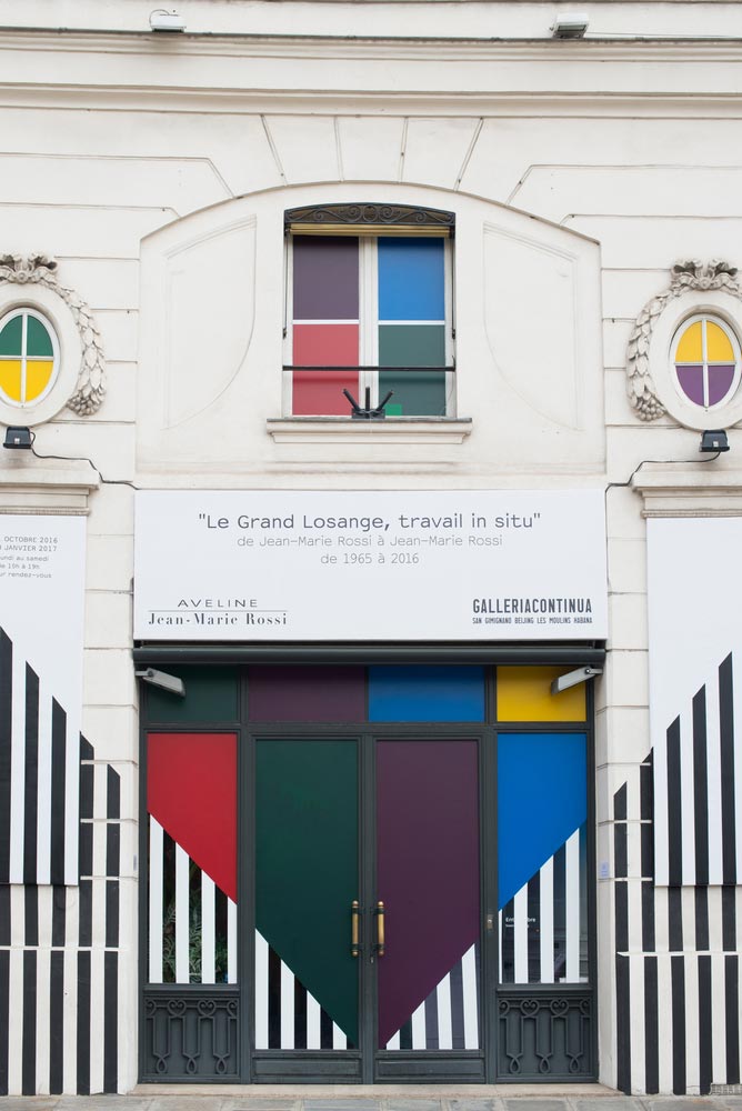 Daniel Buren - Le Grand Losange, travail in situ