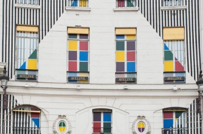 Daniel Buren - Le Grand Losange, travail in situ