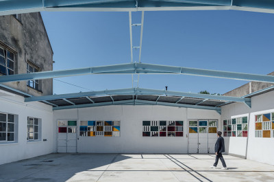 « Sans toit, mais avec fenêtres », travail in situ, Galleria Continua, Boissy-le-Châtel, octobre 2020