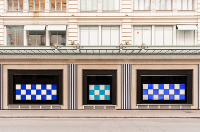 Daniel Buren - Aux Beaux Carrés : travaux in situ