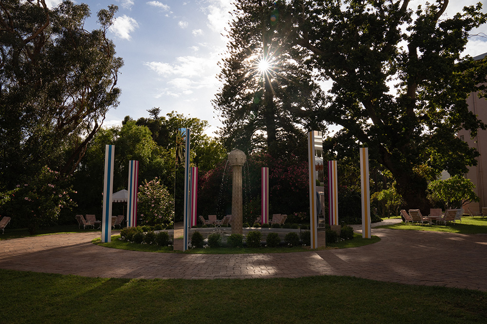 Daniel Buren - Colourful Halt for Mount Nelson, work <i>in situ</i>, 2023-2024