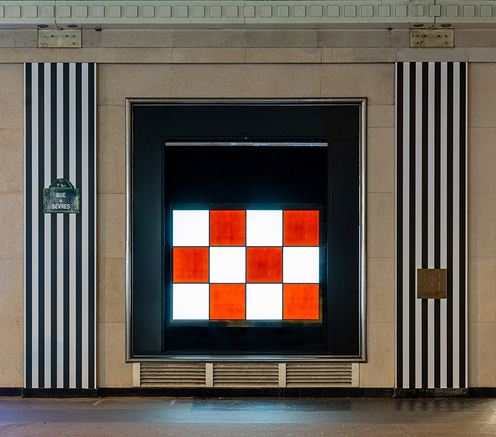 Daniel Buren - Aux Beaux Carrés : travaux in situ