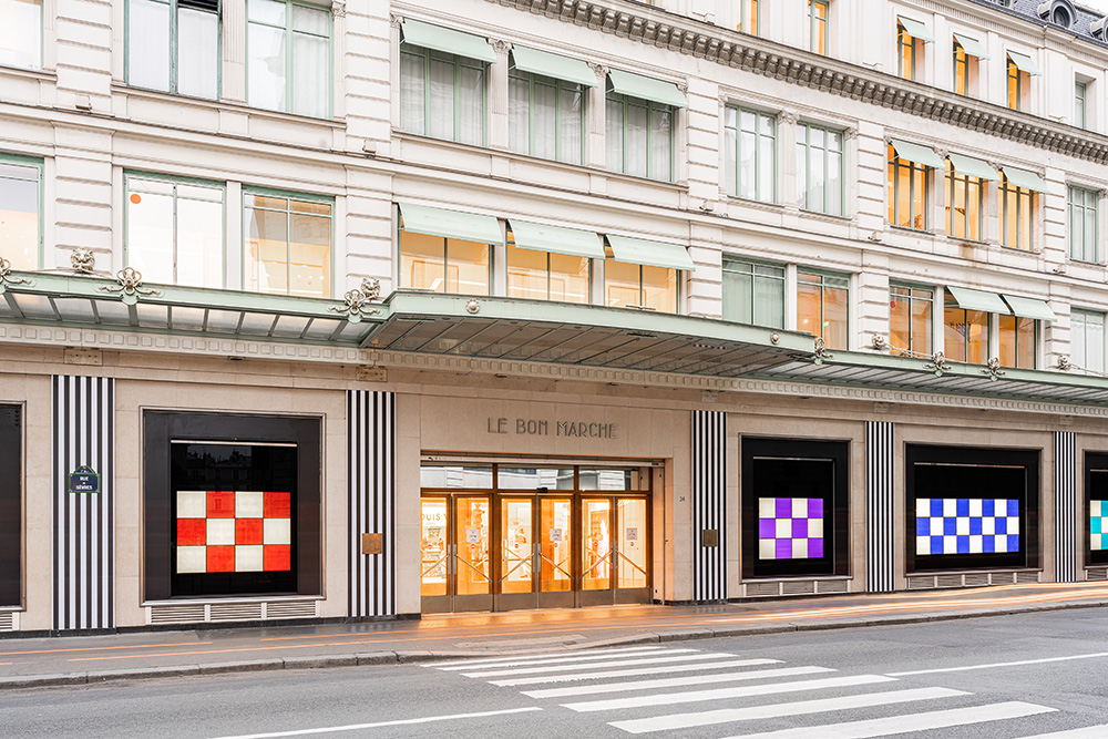 Daniel Buren - Aux Beaux Carrés : travaux in situ