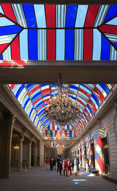 DANIEL BUREN 'Pavoisé' work in situ'