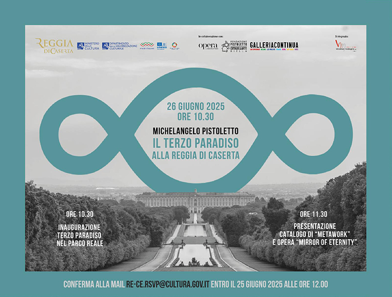 MICHELANGELO PISTOLETTO 'IL TERZO PARADISO' alla Reggia di Caserta